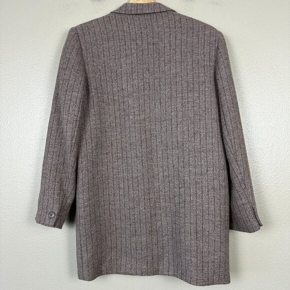 Givenchy Blazer Jacket Single Breasted Longline Wool Silk Tan Brown Women's 8 - Picture 4 of 4